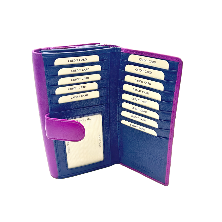 155 Portafoglio Donna Fucsia/Blu