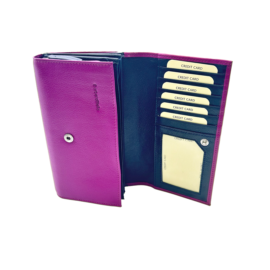 155 Portafoglio Donna Fucsia/Blu