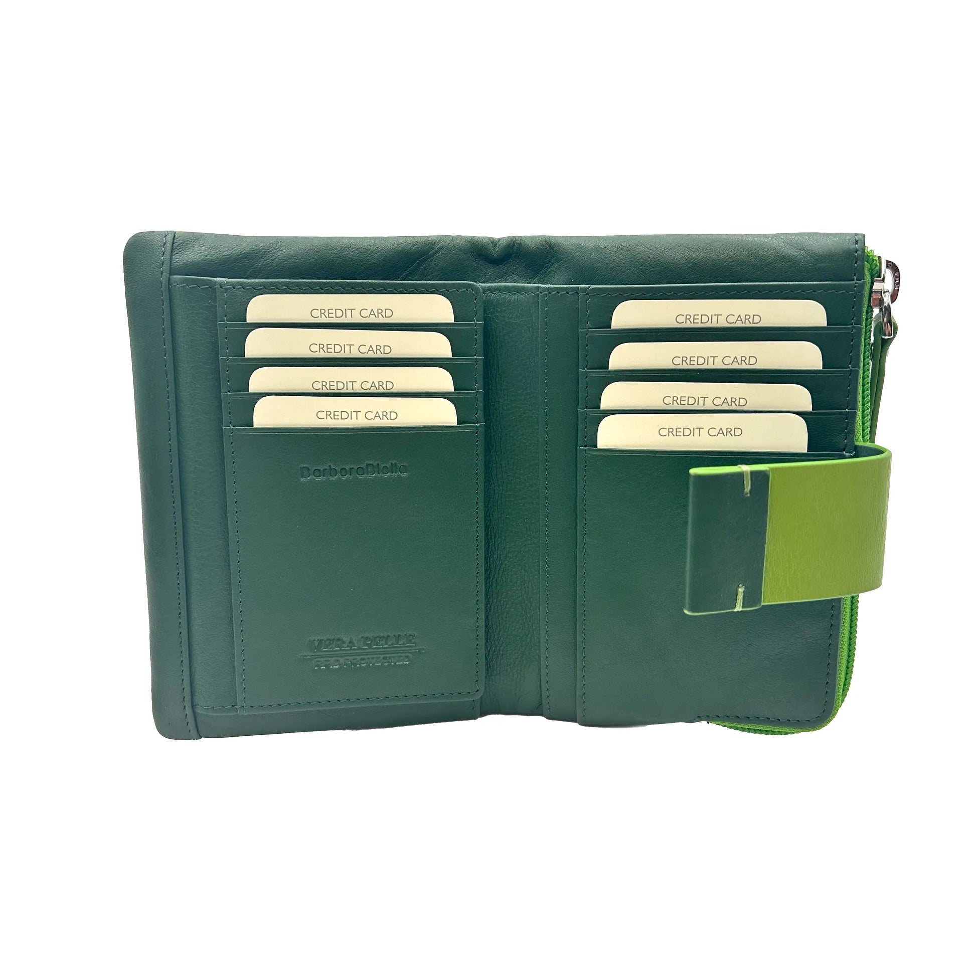 6046 Portafoglio Donna Verde/Green Barbera Biella - Scarpe Fatte a Mano