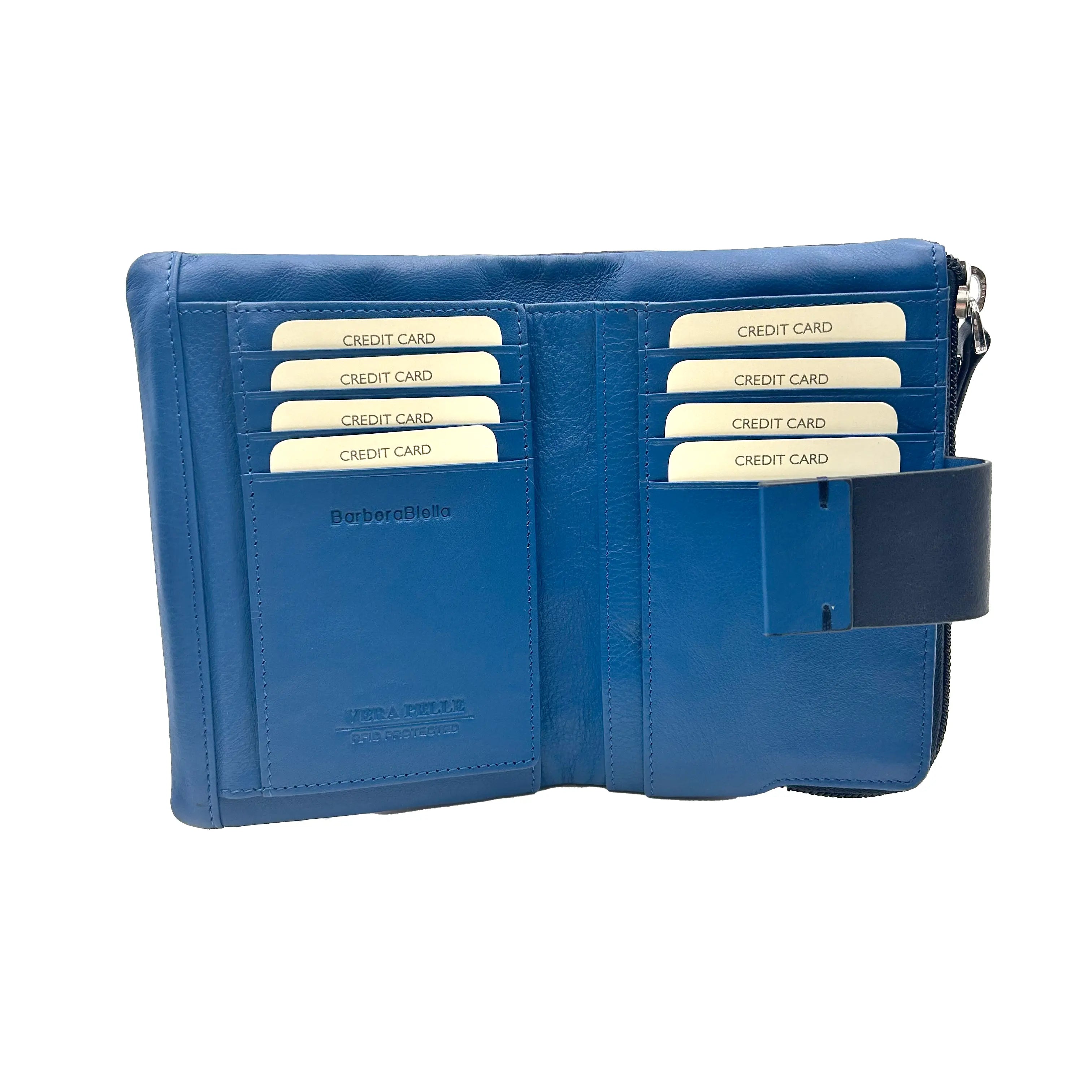 6046 Portafoglio Donna Blu/Reef Barbera Biella - Scarpe Fatte a Mano