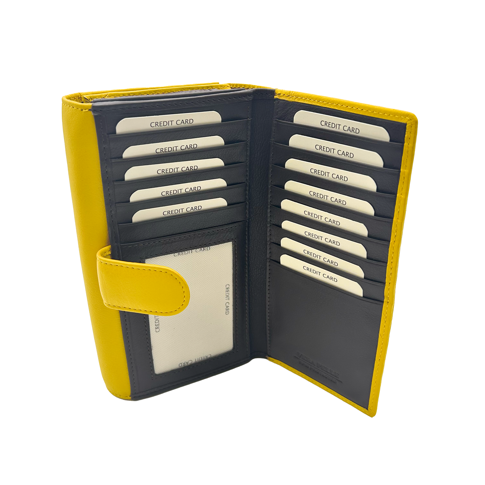 155 Women's Wallet Yellow/Dark Brown