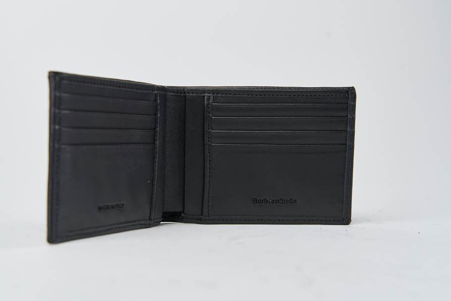 Vegetable Tanned Leather Wallet with Coin Purse and Flap, Classic Size, Brown