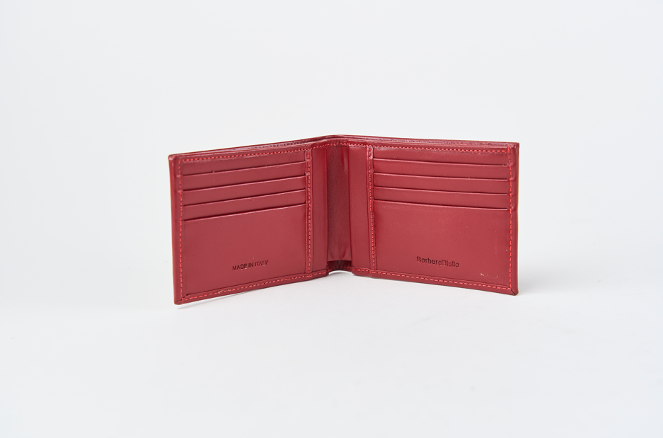 Portafoglio tutto carte mis. classico - Vitello Rosso
