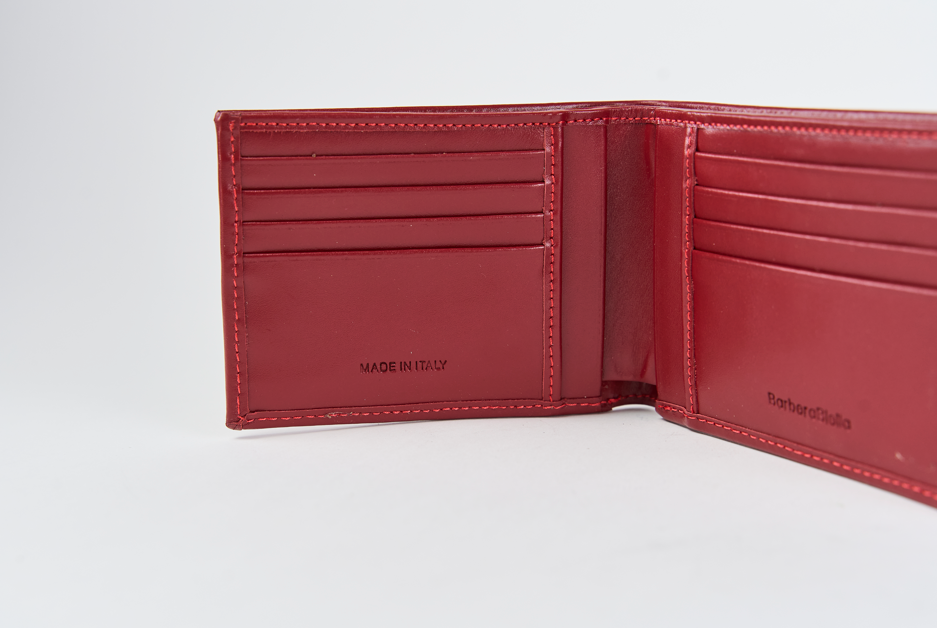 Portafoglio tutto carte mis. classico - Vitello Rosso
