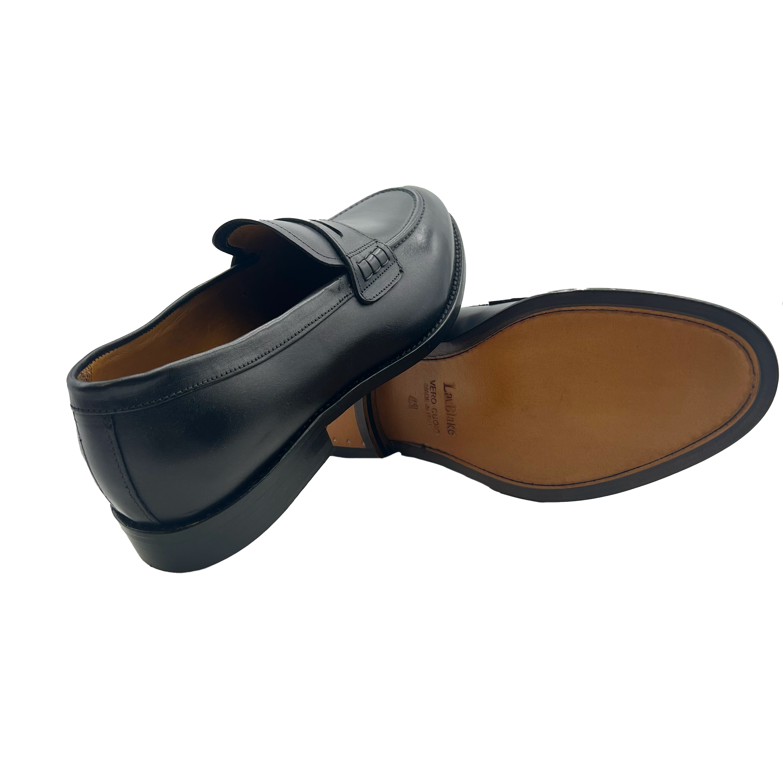 Penny Loafers 4410 Nero Barbera Biella - Scarpe Fatte a Mano