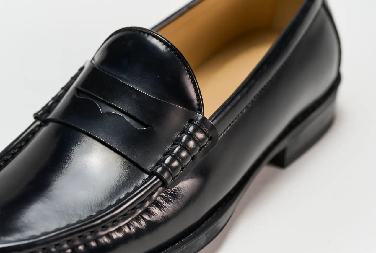 Penny Loafer Brera - Abrasivato Nero Barbera Biella - Scarpe Fatte a Mano