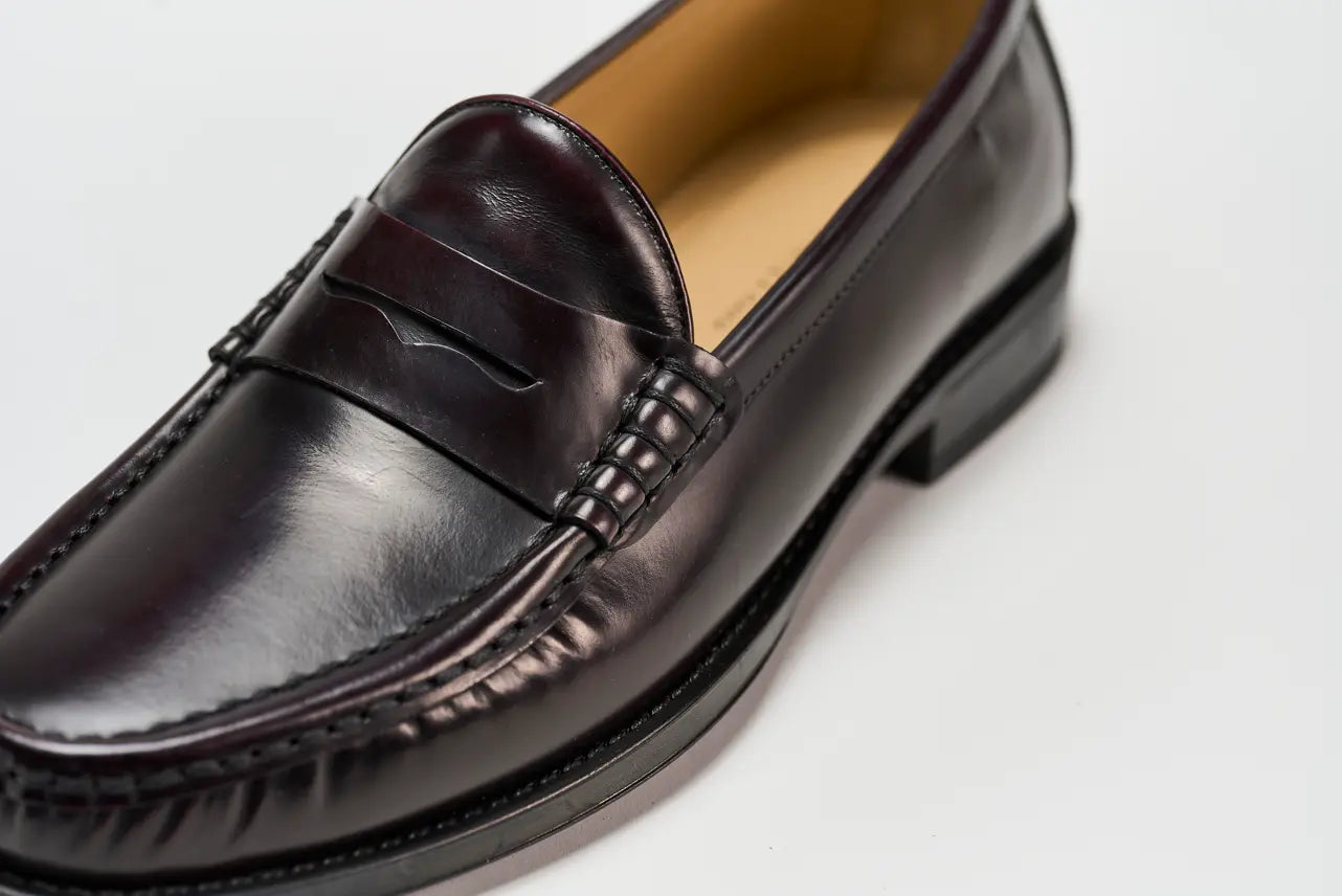 Penny Loafer Brera - Bordeaux Barbera Biella - Scarpe Fatte a Mano