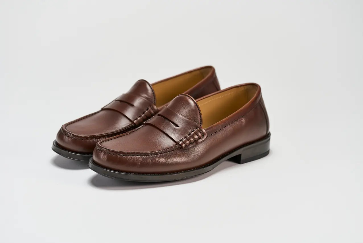 Penny Loafer Brera - Cognac Barbera Biella - Scarpe Fatte a Mano