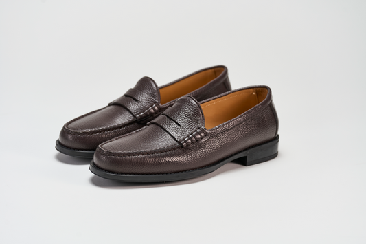 Penny Loafer Brera Testa Moro Barbera Biella - Scarpe Fatte a Mano