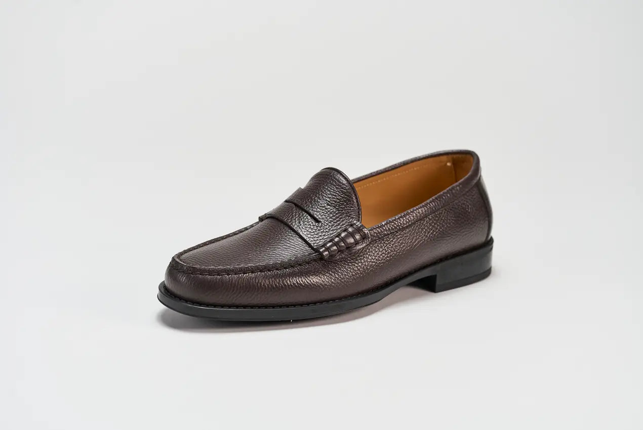 Penny Loafer Brera - Testa Moro Barbera Biella - Scarpe Fatte a Mano