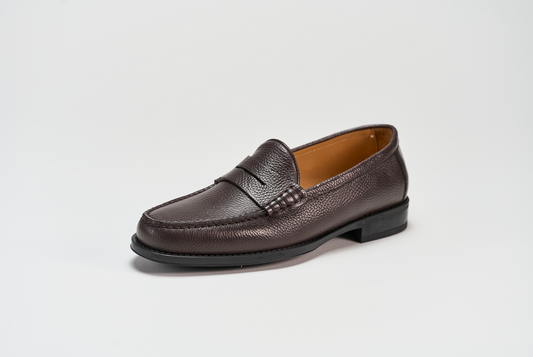 Penny Loafer Brera Testa Moro Barbera Biella - Scarpe Fatte a Mano