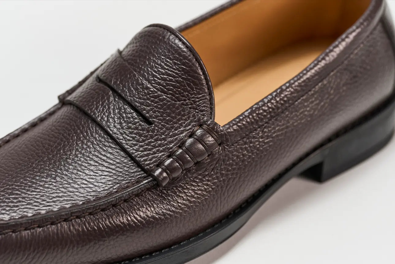 Penny Loafer Brera - Testa Moro Barbera Biella - Scarpe Fatte a Mano