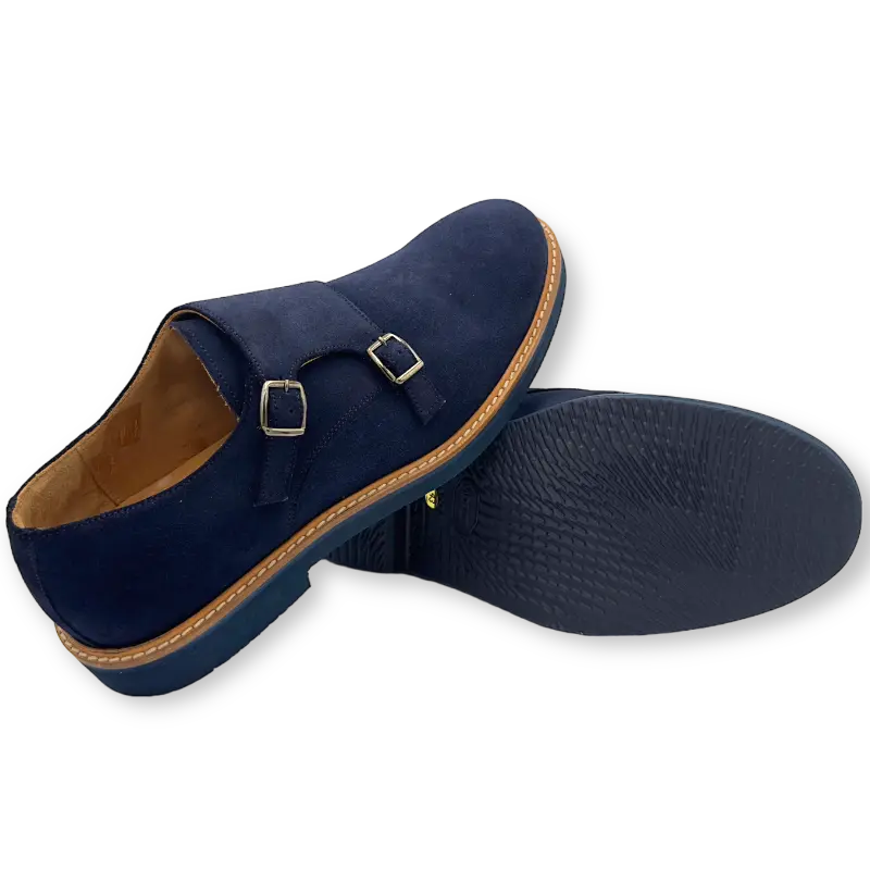 1528 GoRain Blu Barbera Biella - Scarpe Fatte a Mano