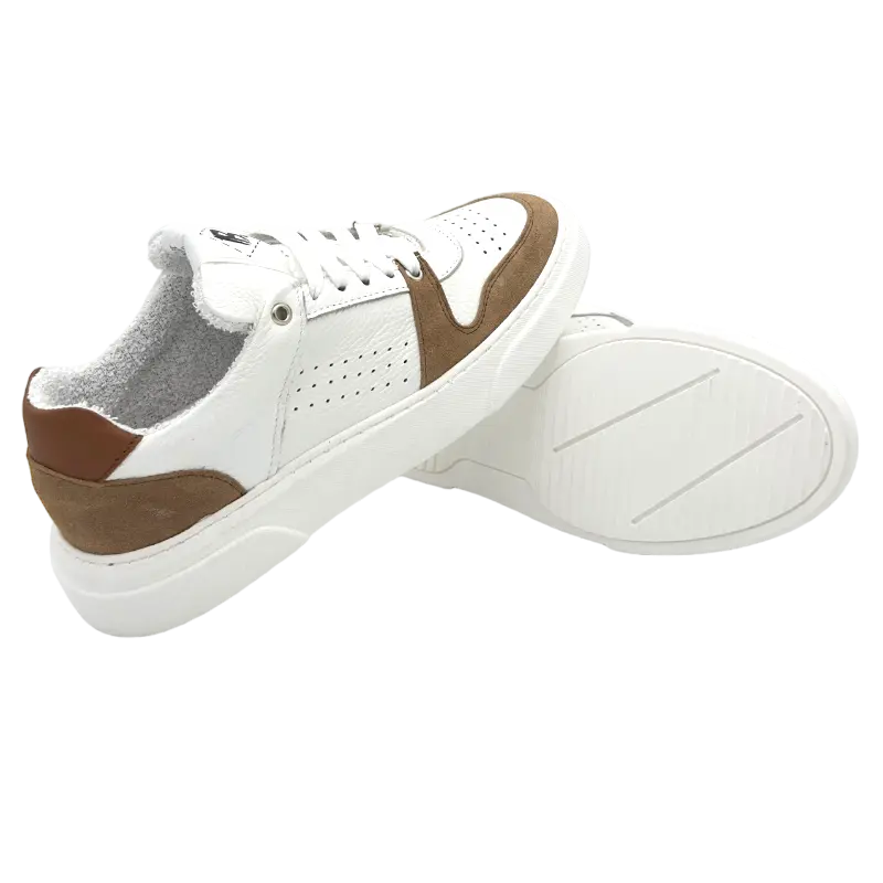 B68 Materia White/Brown Barbera Biella - Scarpe Fatte a Mano