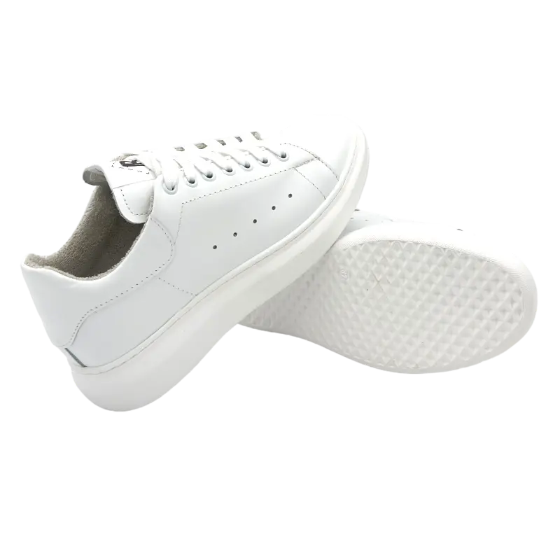 B68 Iconic White Barbera Biella - Scarpe Fatte a Mano