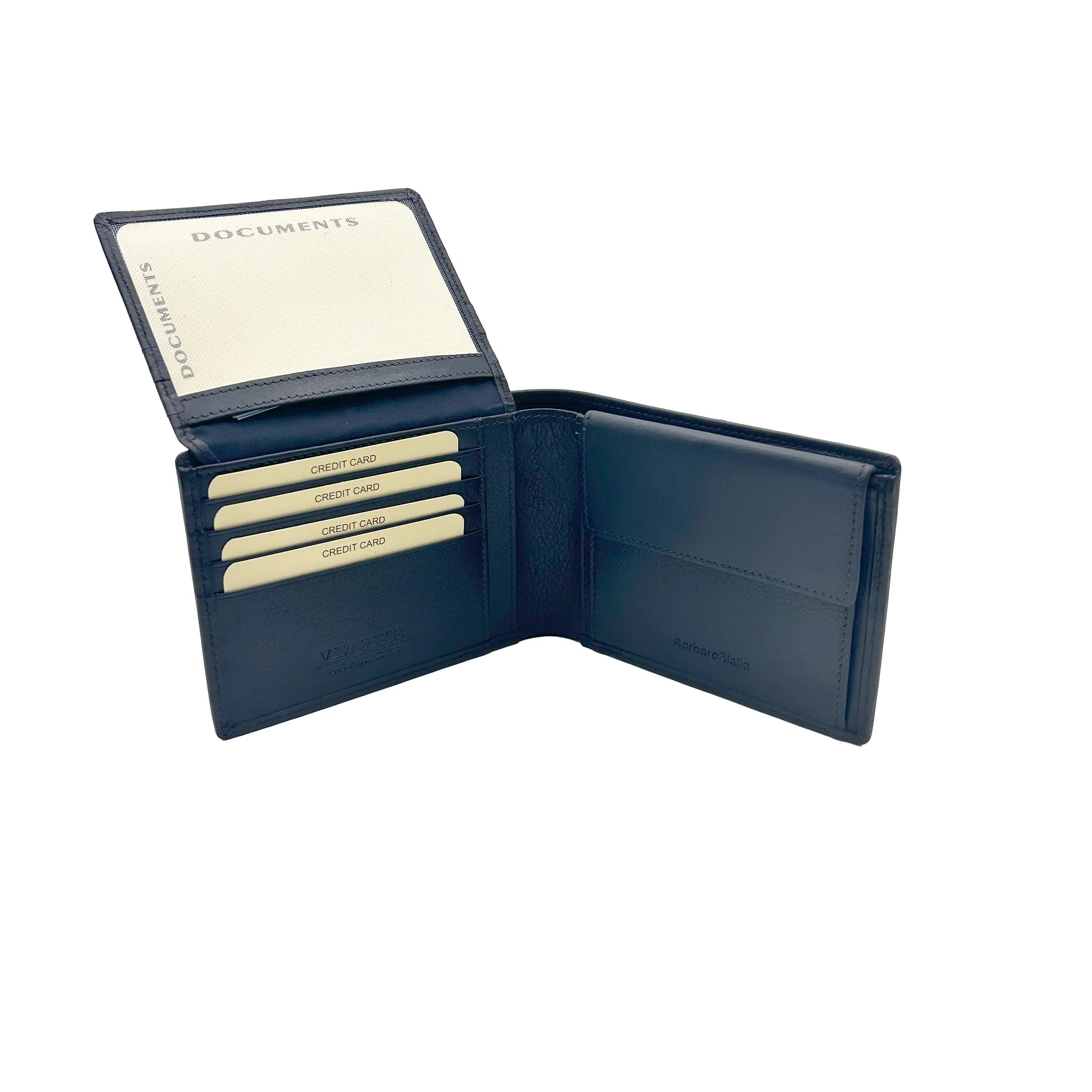 Portafoglio Carte + Moneta Misura Classica Blu - Scarpe Biella | Barbera Sandro e Figli snc