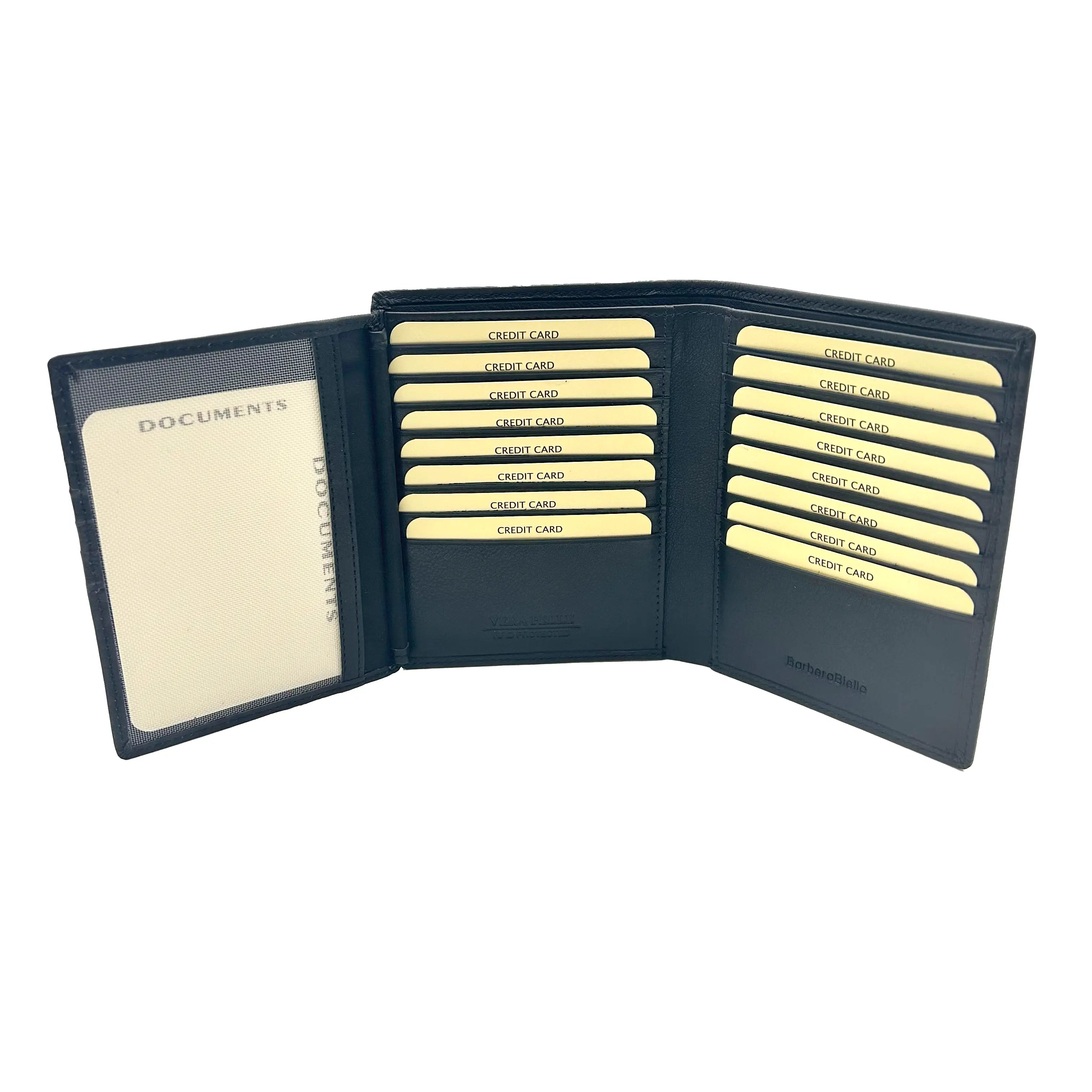 Portafoglio Verticale Tutto Carte Grande Nero - Scarpe Biella | Barbera Sandro e Figli snc