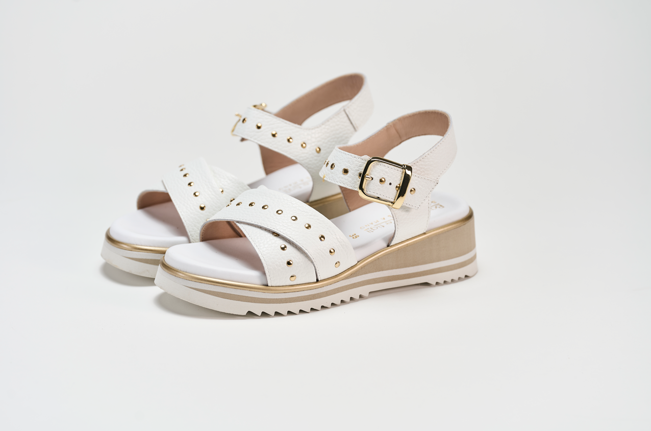 Sandalo 2034 Bottalato Bianco Barbera Biella - Scarpe Fatte a Mano