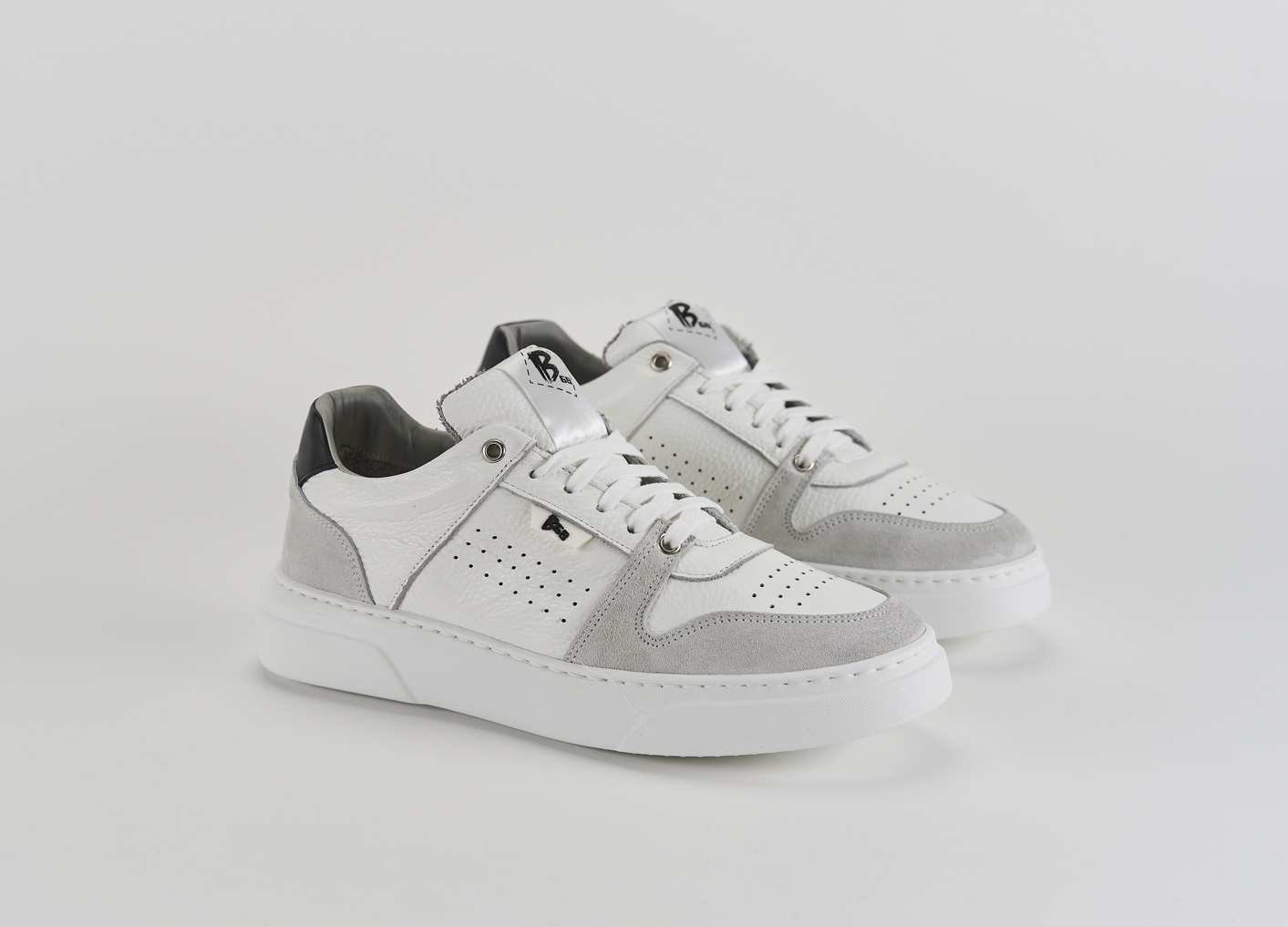 B68 Materia White/Black Barbera Biella - Scarpe Fatte a Mano