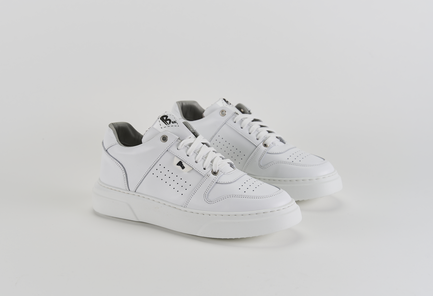 B68 Materia White Barbera Biella - Scarpe Fatte a Mano