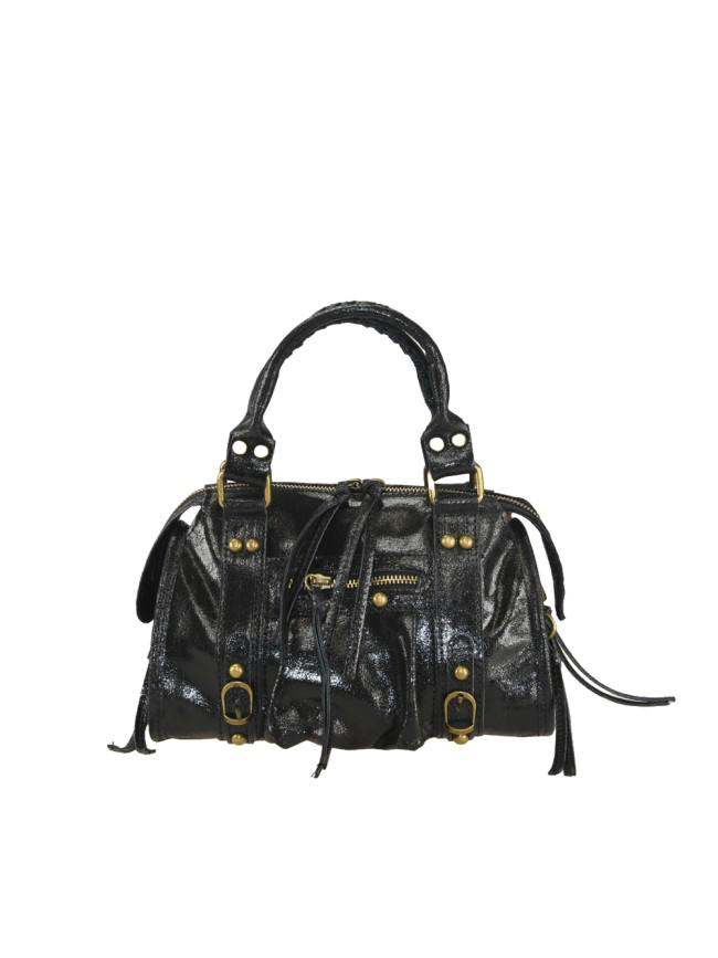 Borsa a mano in pelle con tracolla - BABA29832 nero Barbera Biella - Scarpe Fatte a Mano