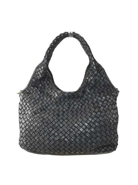 Borsa a spalla in pelle intrecciata - VD59865 Nero