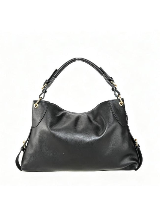 Borsa a spalla in pelle intrecciata - BAAS34837 Nera
