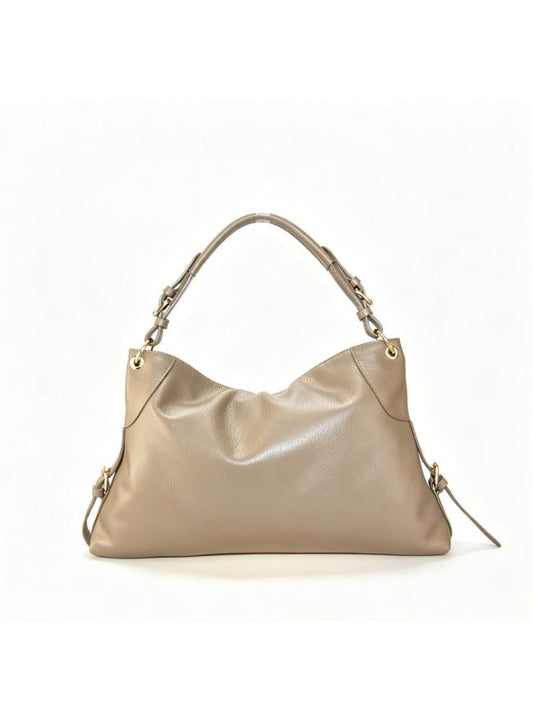 Borsa a spalla in pelle intrecciata - BAAS34837 Taupe