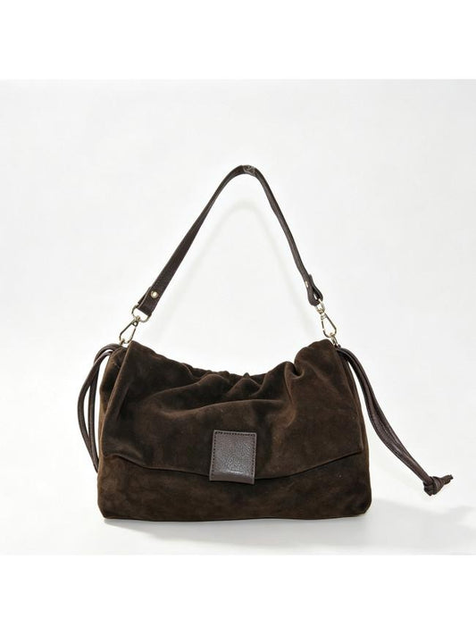 Borsa a spalla in pelle intrecciata - BALG39843 Camoscio Moro