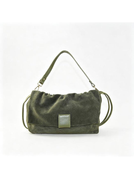 Borsa a spalla in pelle intrecciata - BALG39843 Camoscio Bosco