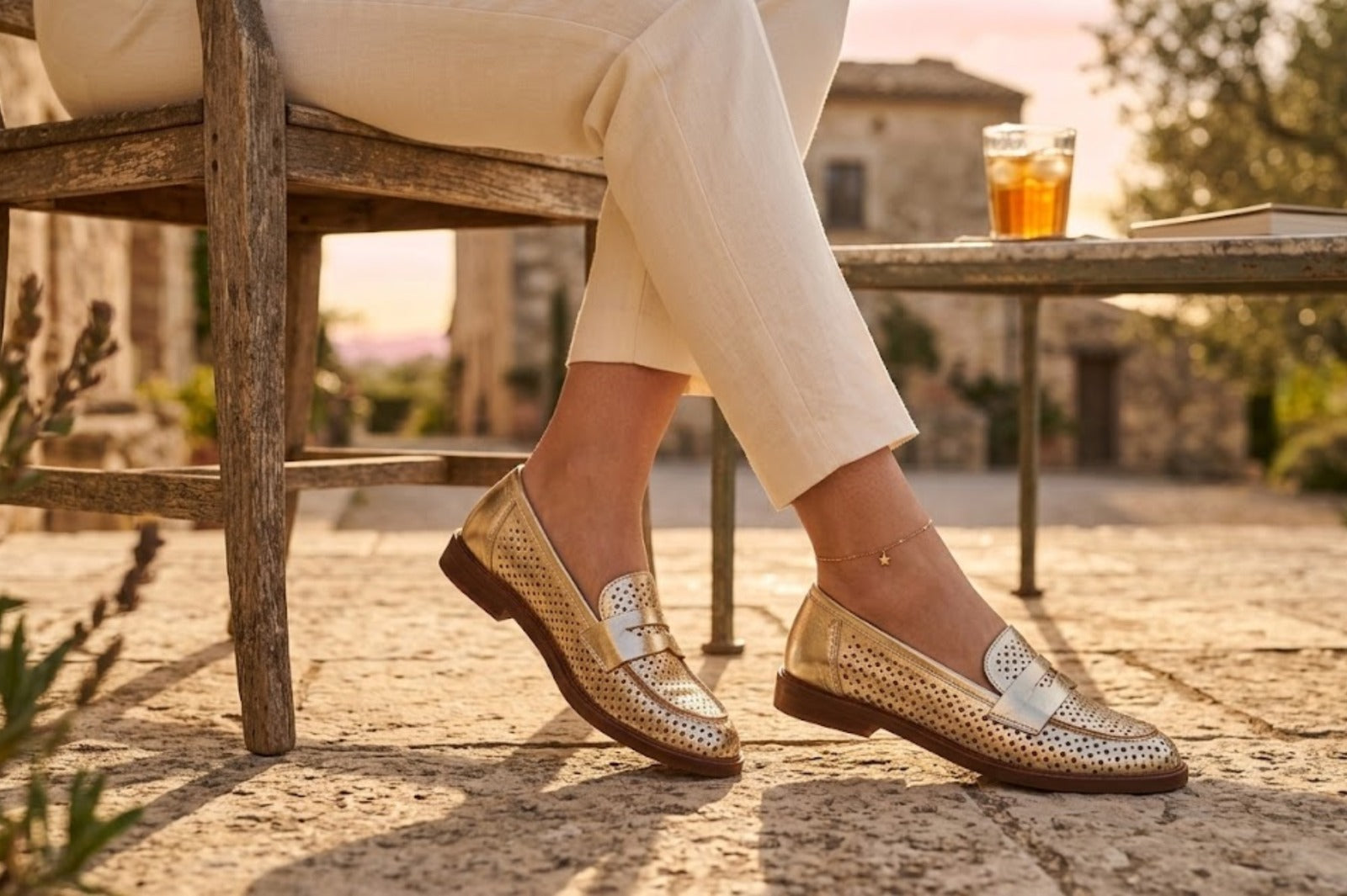 Penny Loafer traforata 327-01 Platino Barbera Biella - Scarpe Fatte a Mano