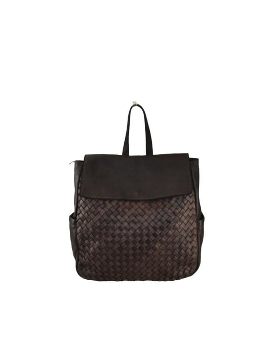 Zaino in pelle intrecciata - BAZS53 moro Barbera Biella - Scarpe Fatte a Mano