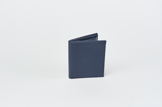 Portafoglio Verticale carte/moneta/banconote - Misura piccola - Vitello Blu