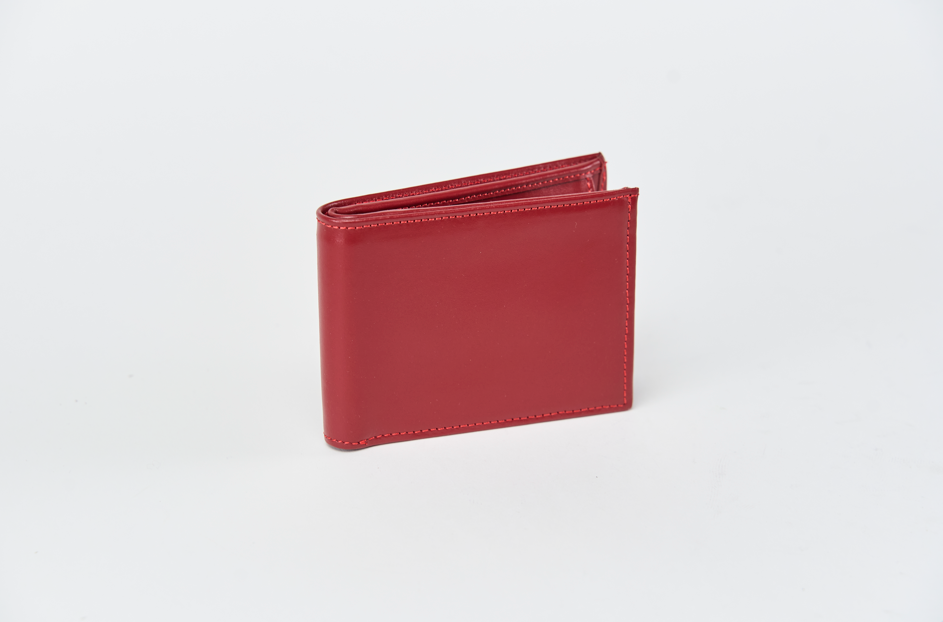Vegetable Tanned Leather Wallet with Coin Purse and Flap, Classic Size, Brown