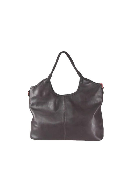 Borsa a spalla in pelle - BASJ58 moro Barbera Biella - Scarpe Fatte a Mano