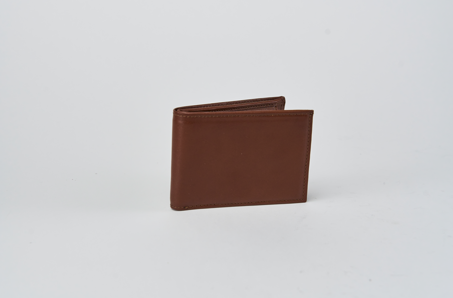 Portafoglio carte e monete mis. classica -  Vitello cognac
