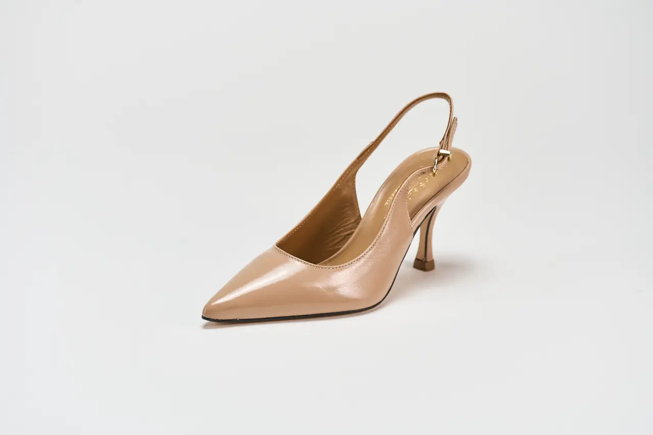 Chanel tacco 70 - 3359-04 Sabbia Barbera Biella - Scarpe Fatte a Mano