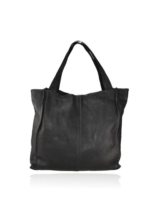 Borsa a spalla in pelle - BASJ58 nero Barbera Biella - Scarpe Fatte a Mano