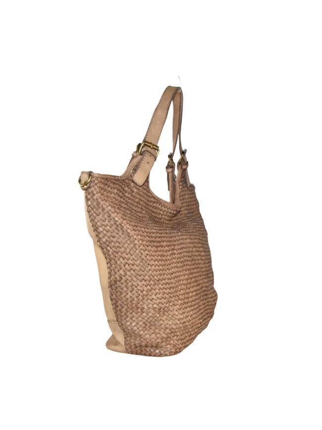 Borsa in pelle intrecciata - BAYT59865 moro Barbera Biella - Scarpe Fatte a Mano