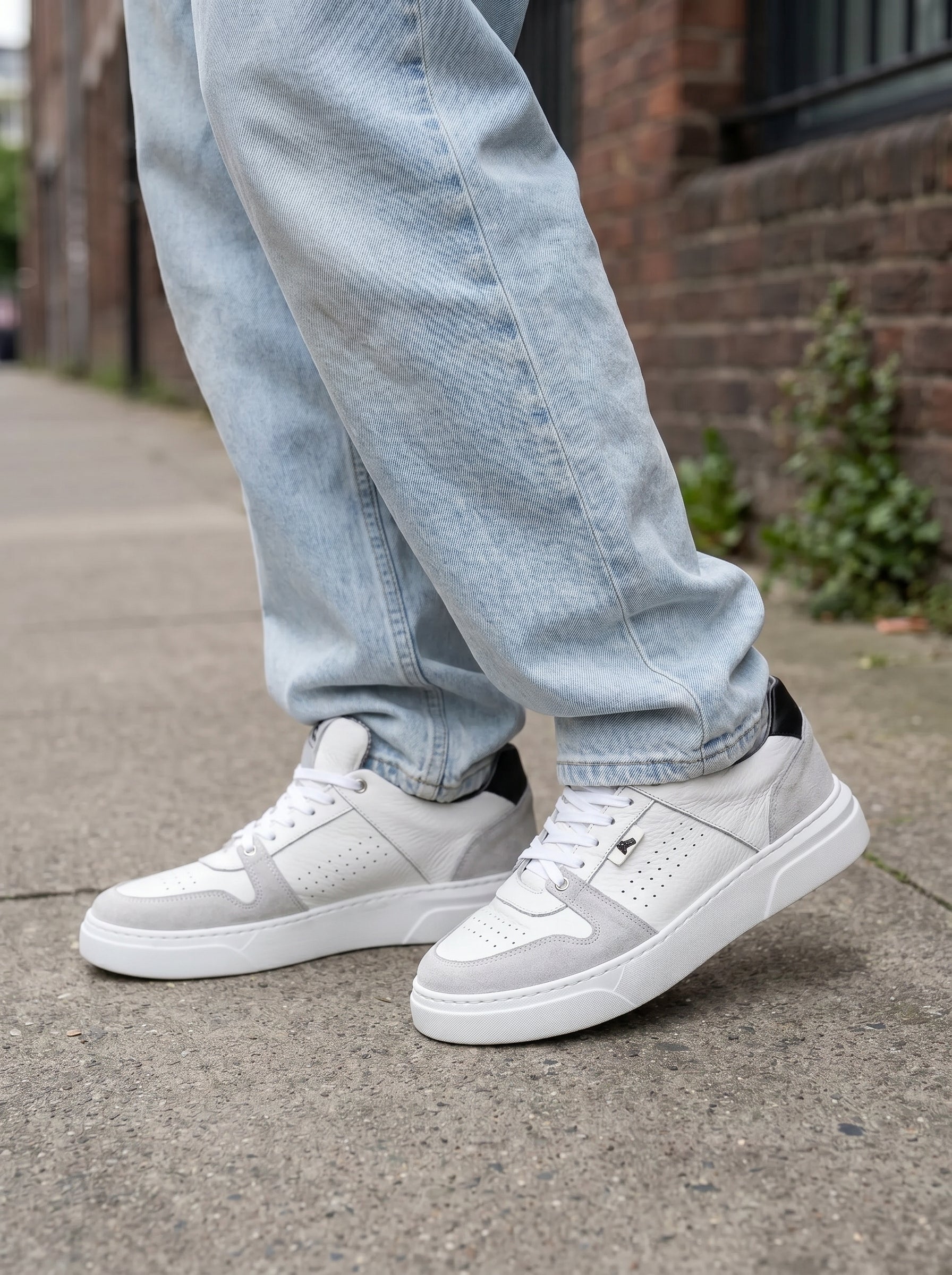 B68 Materia White/Black Barbera Biella - Scarpe Fatte a Mano