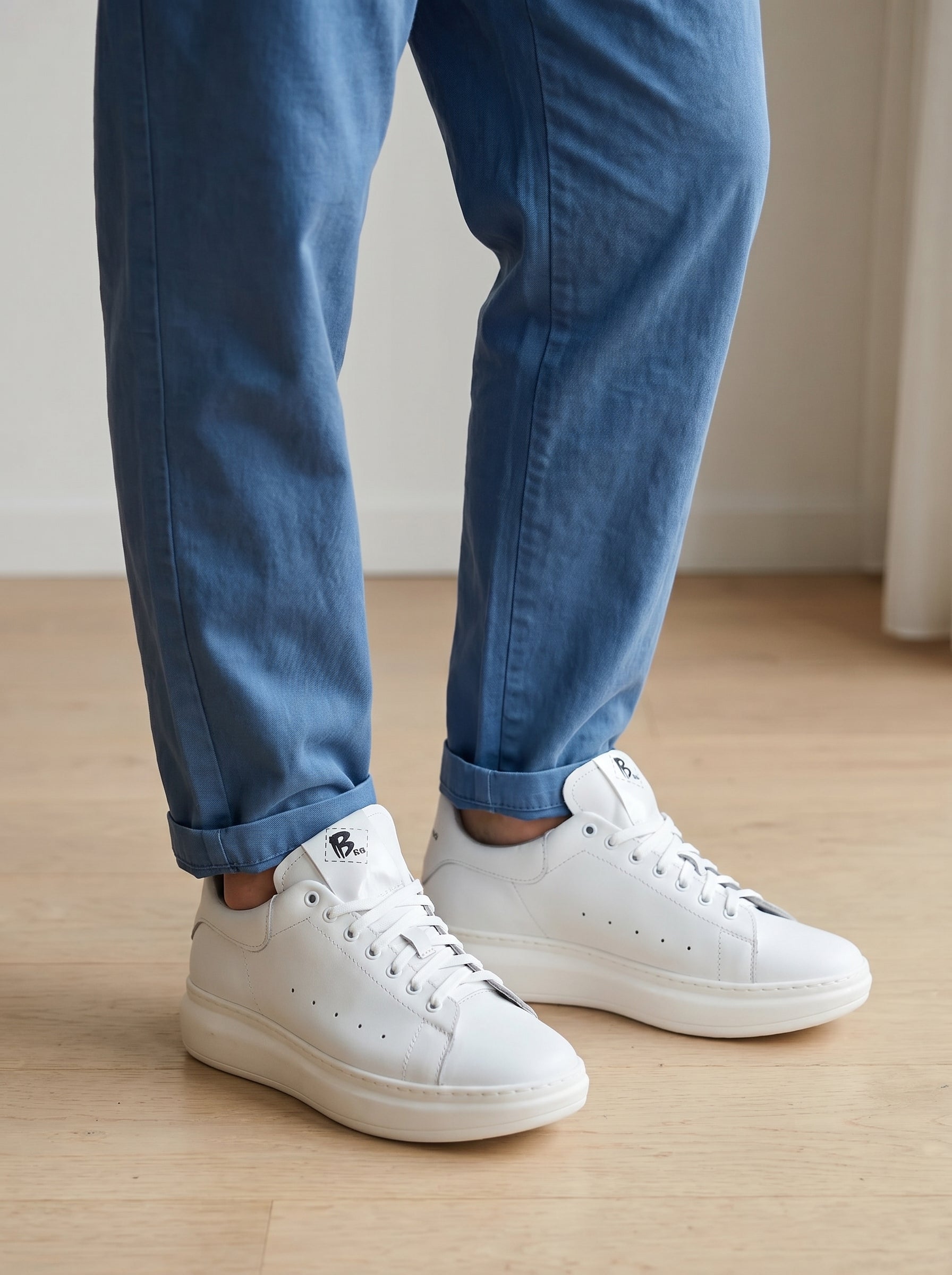 B68 Iconic White Barbera Biella - Scarpe Fatte a Mano