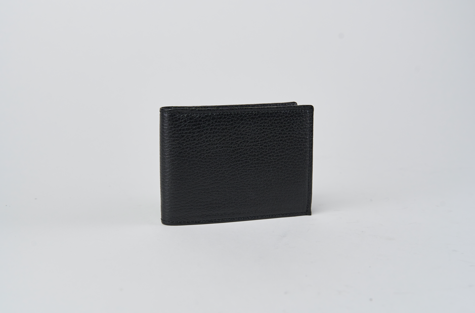 Vegetable Tanned Leather Wallet with Coin Purse and Flap, Classic Size, Brown