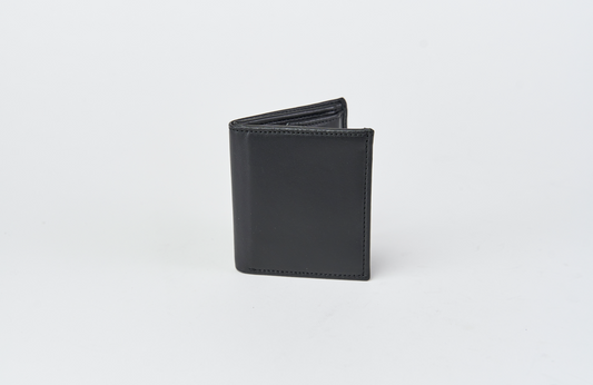 Portafoglio Verticale carte/moneta/banconote - Misura piccola - Vitello Nero