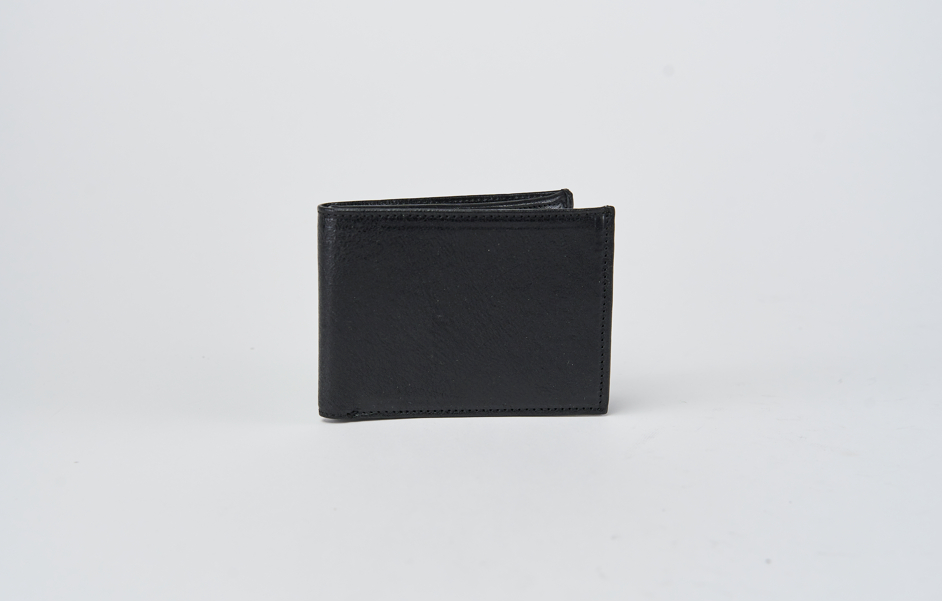 Vegetable Tanned Leather Wallet with Coin Purse and Flap, Classic Size, Brown