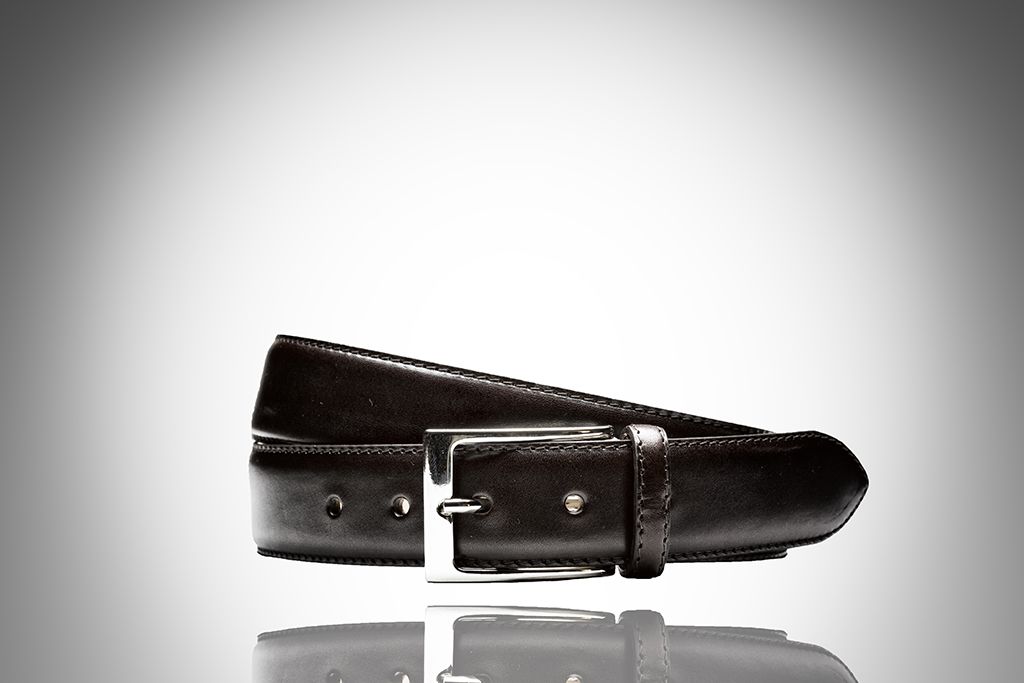 Handmade Dark Brown Calfskin Belt
