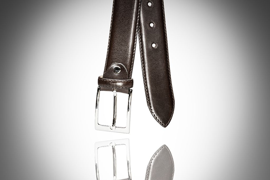 Handmade Dark Brown Calfskin Belt