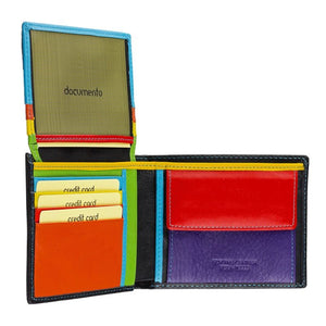 Portafoglio Fatto a Mano Multicolor Black