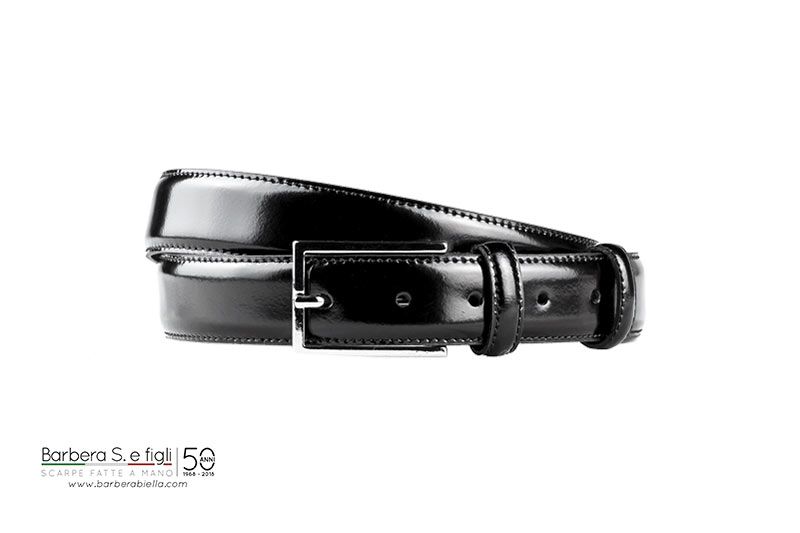 Black Brushed Calfskin Belt H 30