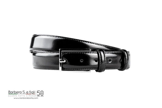 Black Brushed Calfskin Belt H 30