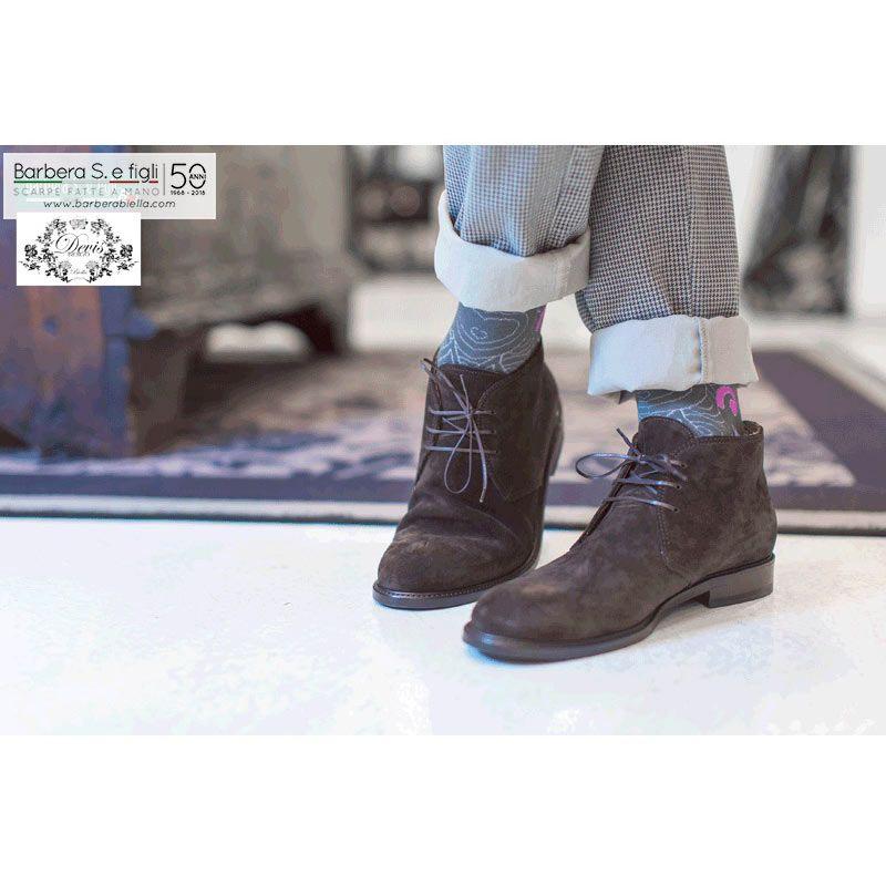 424 Polacchino scamosciato Moro - Scarpe Biella | Barbera Sandro e Figli snc